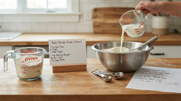 Mixed number proportion used in a recipe measurement problem