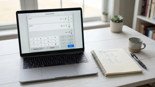 Negative mixed number calculator for solving mixed-number operations