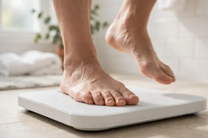 Poranne ważenie na wadze z BMI kalkulator dokładny
