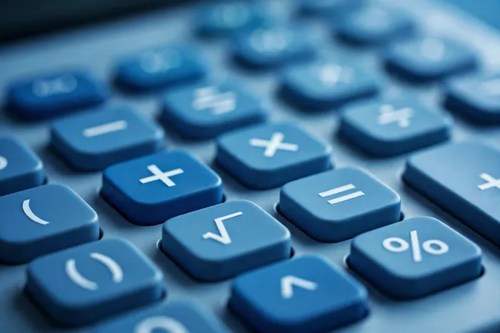 Touches de la calculatrice avec symboles mathématiques