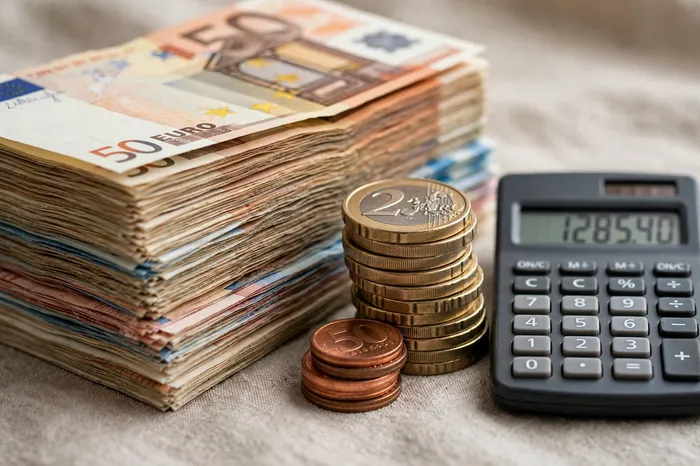 Trabajador revisando su nómina mensual con la calculadora sueldo neto