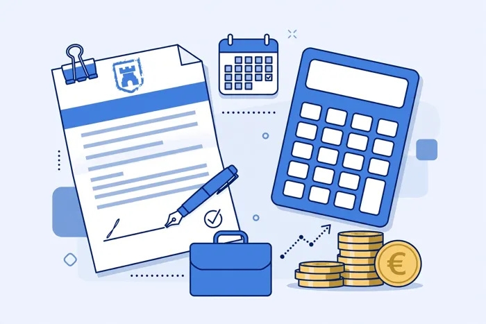 Trabajador calculando su finiquito e indemnización por despido