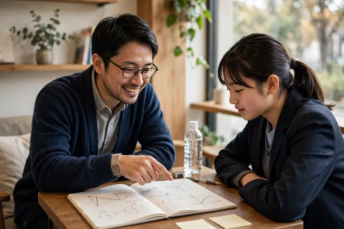 因数分解 計算機のコツを教える先生
