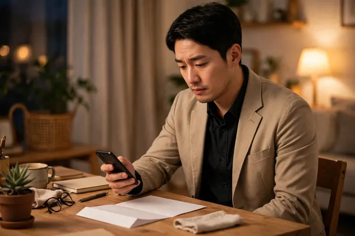 실업급여 계산기 결과를 바탕으로 구직 계획을 세우는 모습