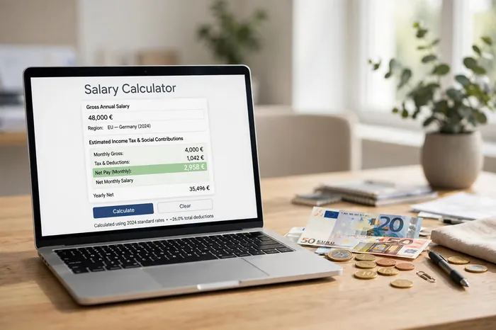 Calculadora sueldo neto para pasar el salario bruto a neto en España